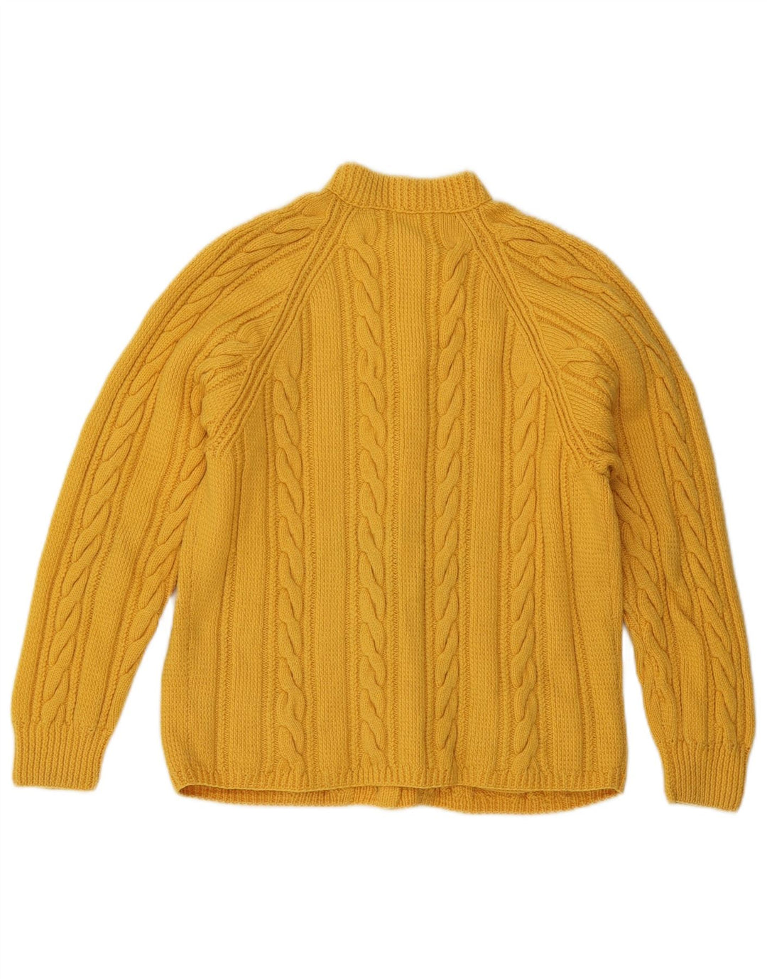 Vintage Womens Cardigan Sweater UK 14 Medium Yellow