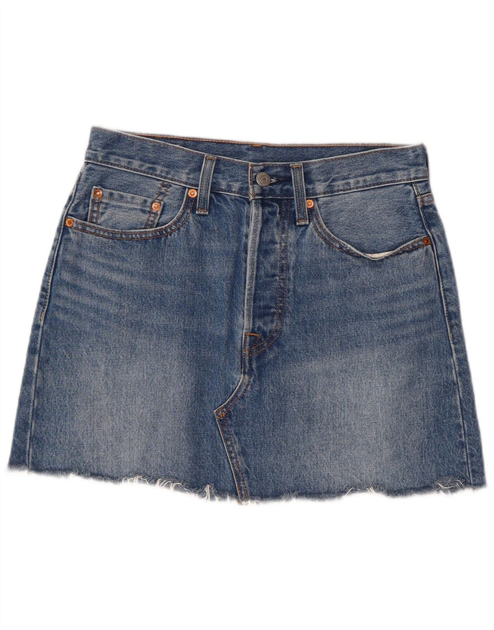 Levi's Womens Mini Denim Skirt W27 Small  Blue Cotton