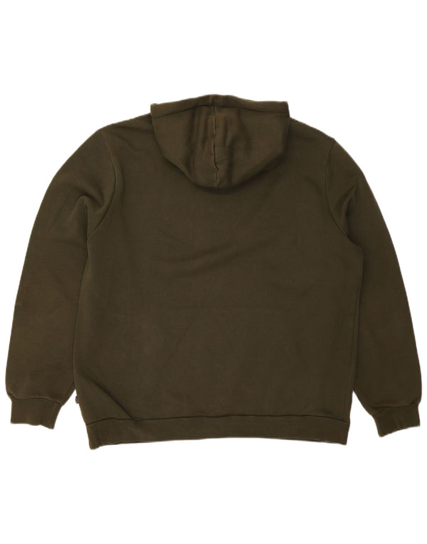 Puma Mens Graphic Hoodie Jumper XL Khaki Cotton