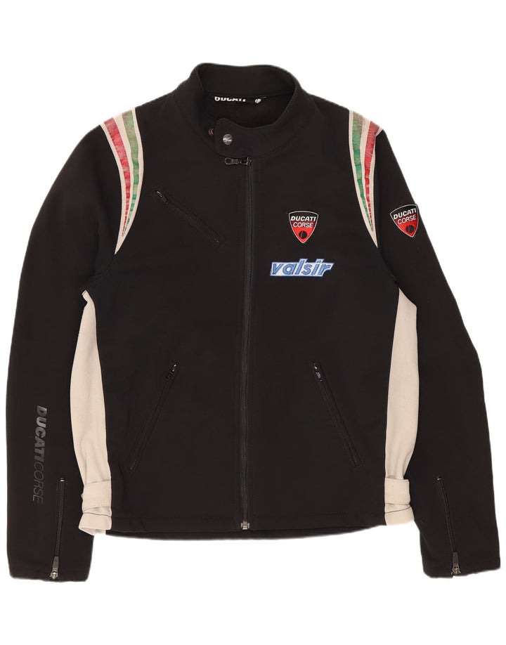 Ducati Mens Graphic Racer Jacket UK 38 Medium Black Colourblock