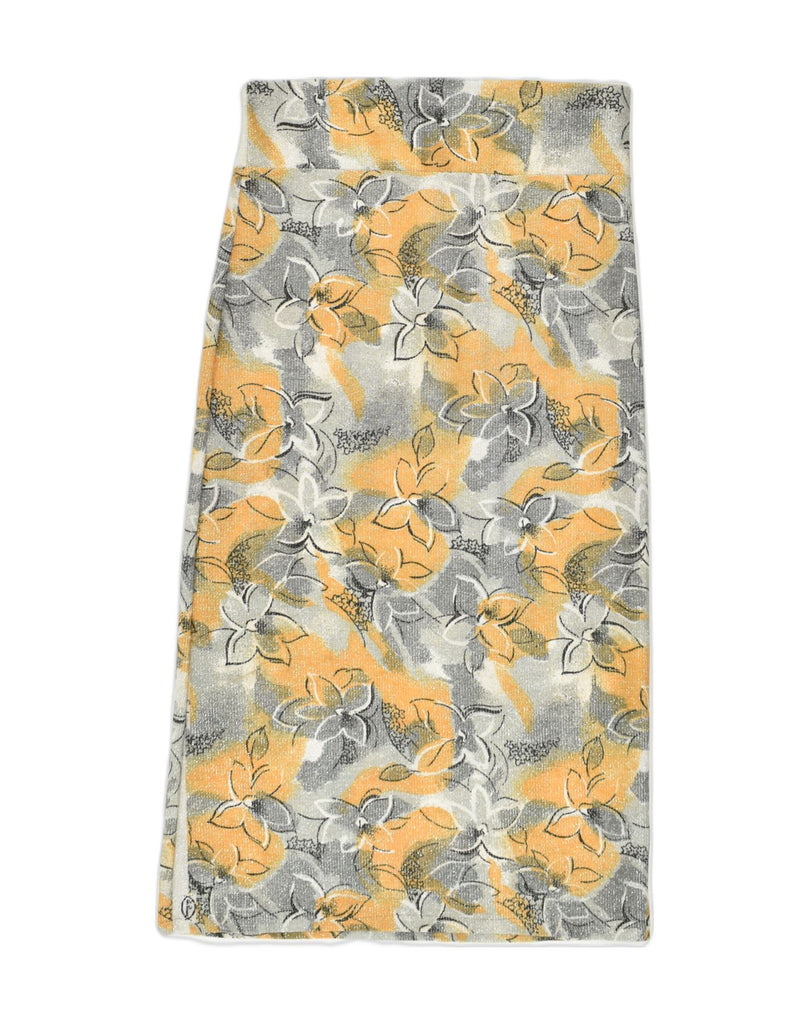 VINTAGE Womens Straight Skirt W30 Medium Yellow Floral | Vintage Vintage | Thrift | Second-Hand Vintage | Used Clothing | Messina Hembry 