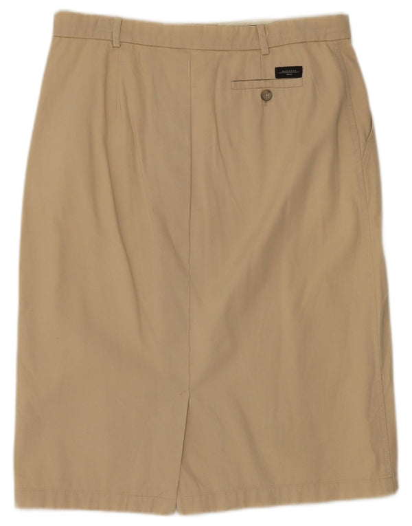 Max Mara Womens Weekend Straight Skirt UK 14 Large W32 Beige Cotton