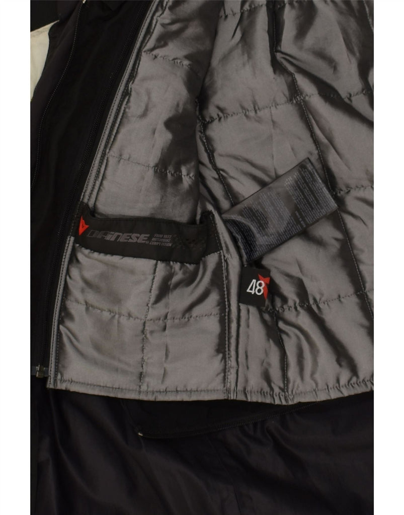 DAINESE Mens Graphic Ski Jacket IT 48 Medium Black Colourblock Polyester | Vintage Dainese | Thrift | Second-Hand Dainese | Used Clothing | Messina Hembry 