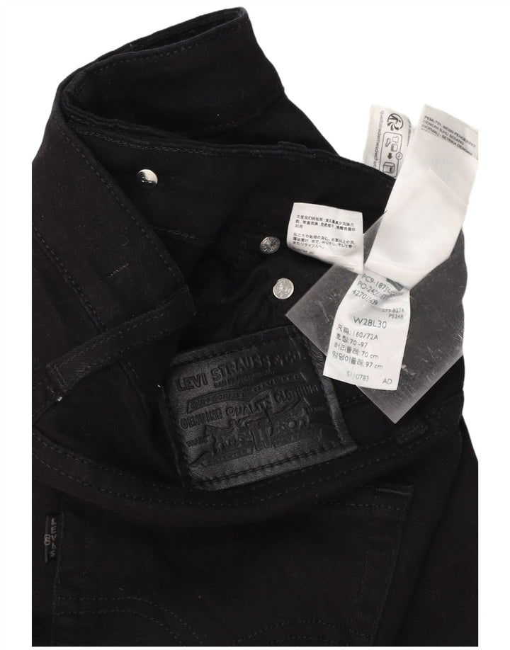 LEVI'S Womens 725 High Rise Bootcut Jeans W28 L30  Black Cotton