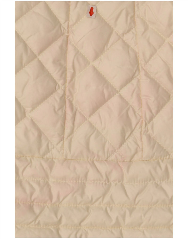 Trussardi Womens Padded Jacket IT 44 Medium Off White Polyester