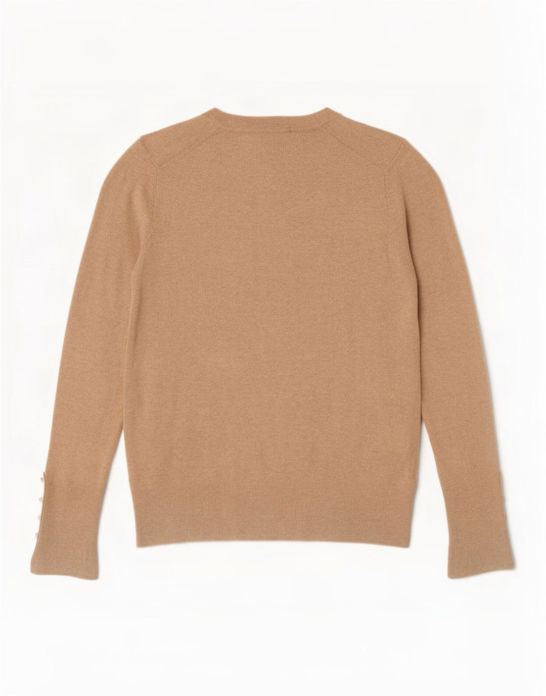 Zara Womens Crew Neck Jumper Sweater UK 12 Medium Beige