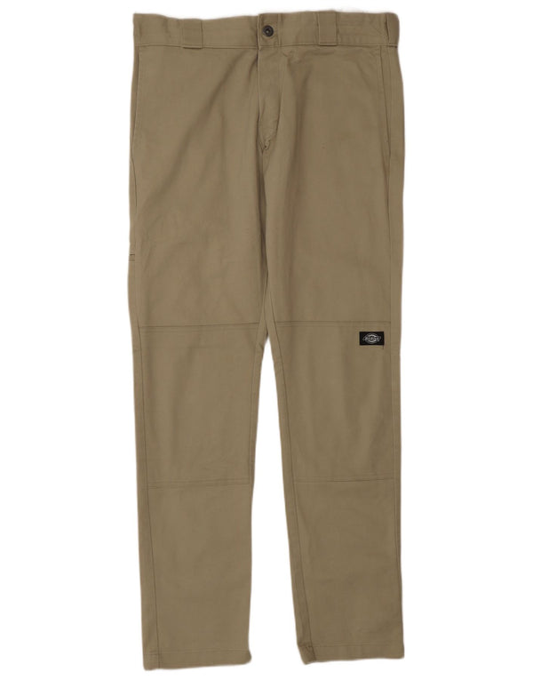 Dickies Mens Skinny Straight Cargo Trousers W32 L32 Beige Cotton