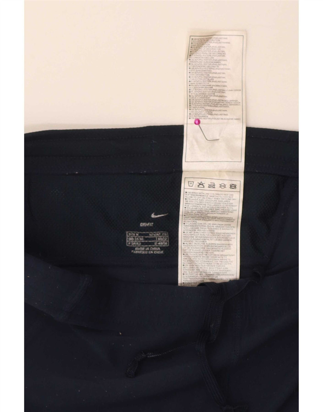 Nike Mens Dri Fit Sport Shorts Medium Navy Blue Colourblock Polyester