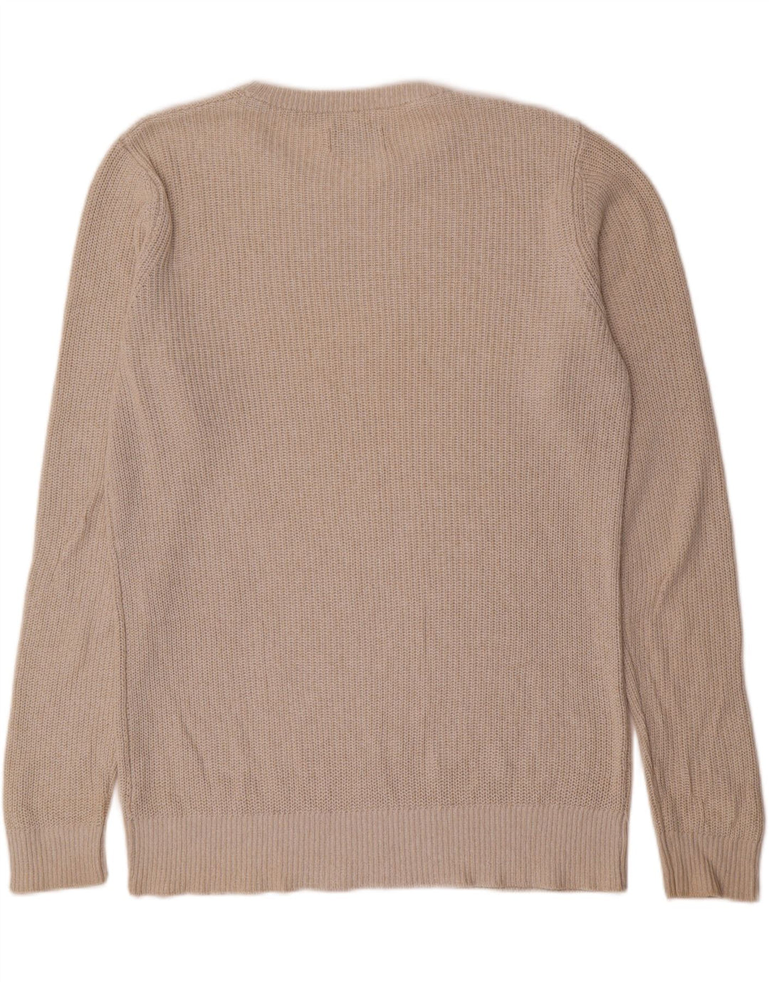 Jack & Jones Mens Boat Neck Jumper Sweater Large Beige Acrylic