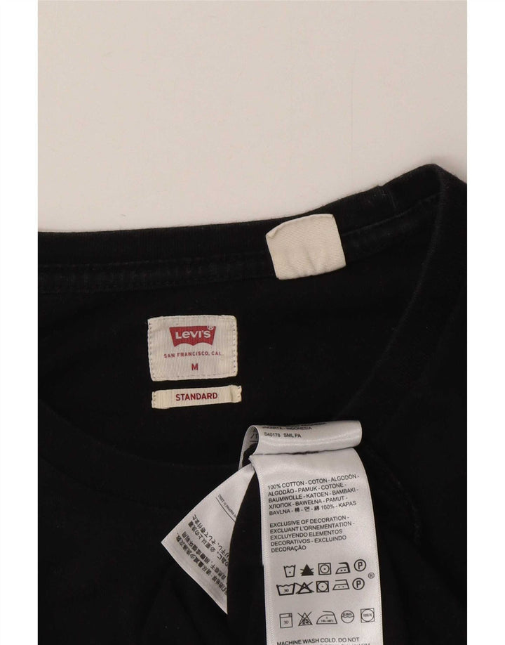 Levi's Mens Standard Fit T-Shirt Top Medium Black Cotton