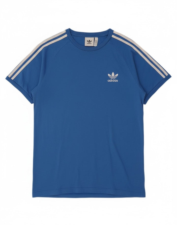 Adidas Mens T-Shirt Top Medium Blue Cotton