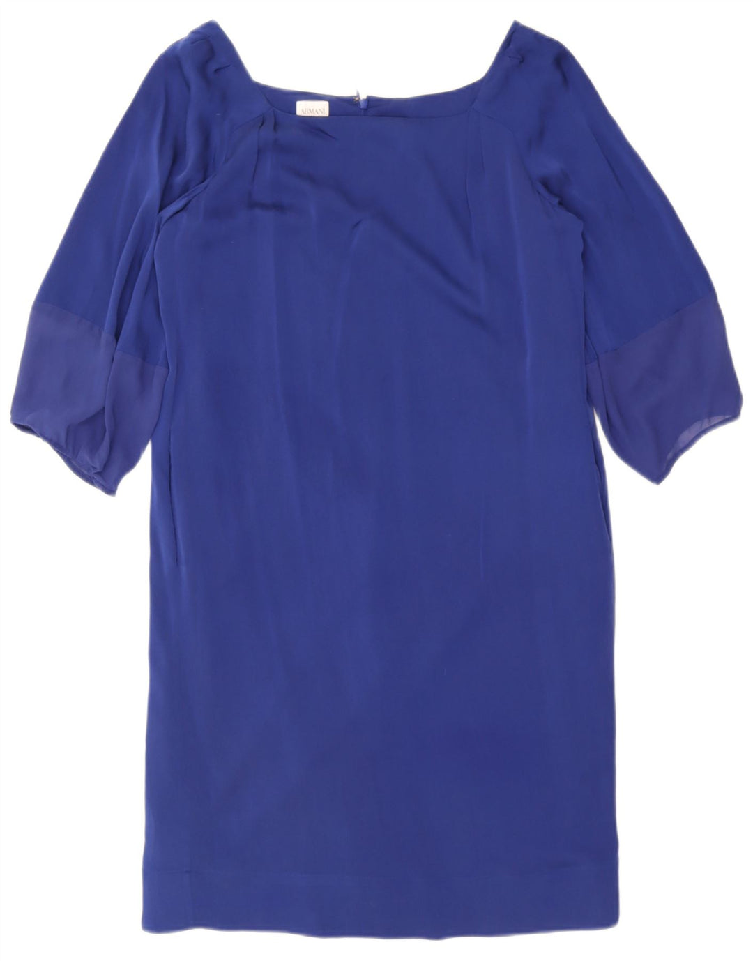 Armani Collezioni Womens 3/4 Sleeve Shift Dress IT 44 Medium Blue
