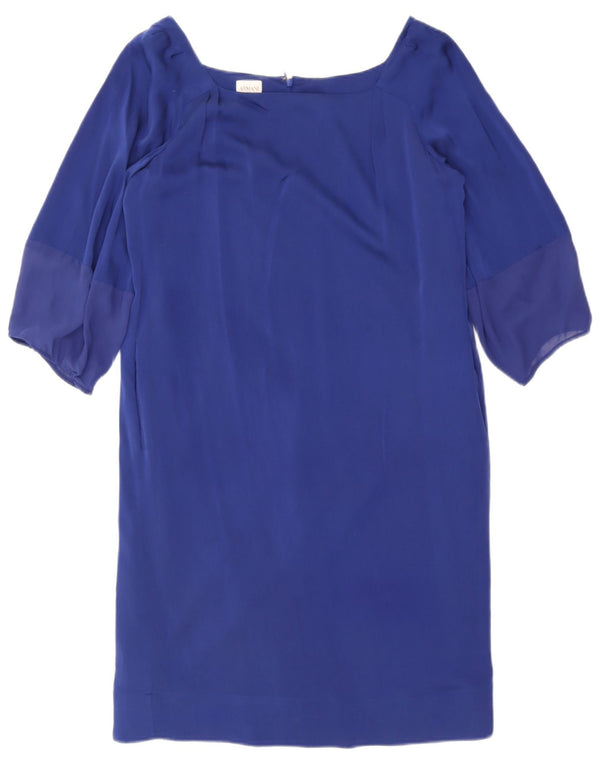 Armani Collezioni Womens 3/4 Sleeve Shift Dress IT 44 Medium Blue