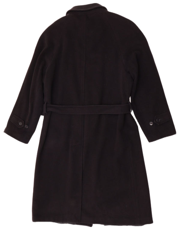 Vintage Mens Overcoat IT 48 Medium Navy Blue Virgin Wool