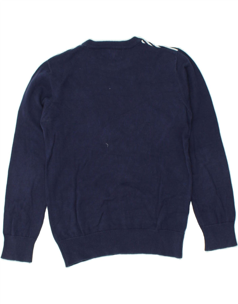 HARMONT & BLAINE Boys Graphic Crew Neck Jumper Sweater 7-8 Years Navy Blue | Vintage Harmont & Blaine | Thrift | Second-Hand Harmont & Blaine | Used Clothing | Messina Hembry 