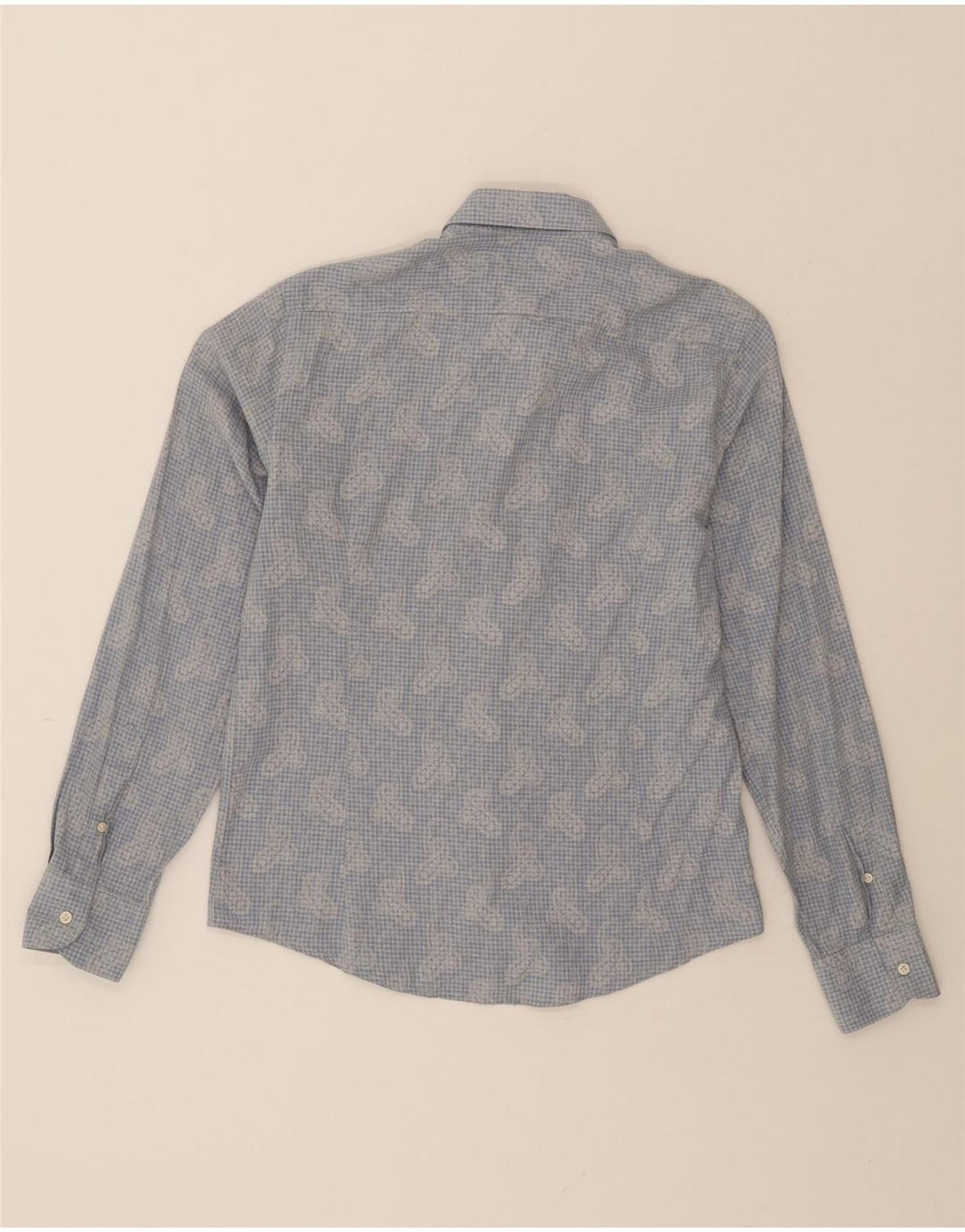MASSIMO DUTTI Mens Shirt Medium Blue Paisley Cotton Vintage Massimo Dutti and Second-Hand Massimo Dutti from Messina Hembry 