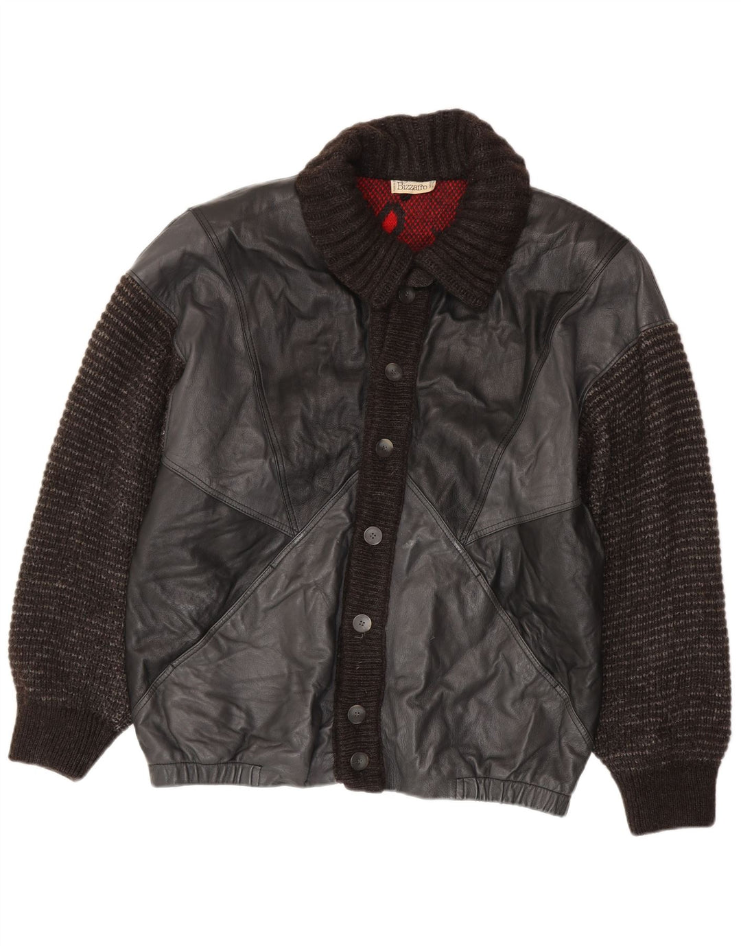 Bizzarro Mens Leather Jacket UK 40 Large Black