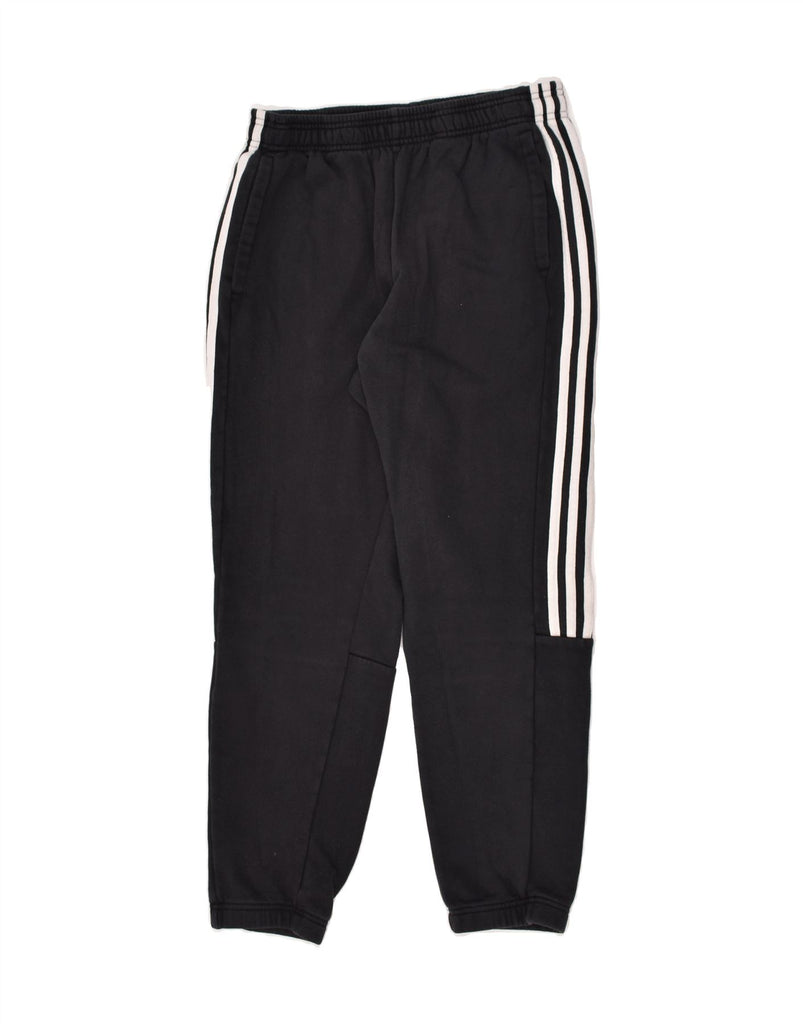 ADIDAS Womens Tracksuit Trousers UK 12 Medium Black Cotton | Vintage Adidas | Thrift | Second-Hand Adidas | Used Clothing | Messina Hembry 