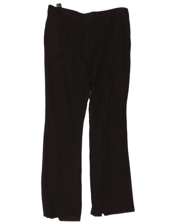 Massimo Dutti Womens Bootcut Trousers W34 L32 Black Viscose