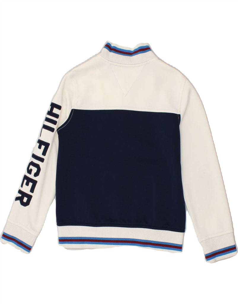 TOMMY HILFIGER Boys Graphic Tracksuit Top Jacket 6-7 Years Small White | Vintage Tommy Hilfiger | Thrift | Second-Hand Tommy Hilfiger | Used Clothing | Messina Hembry 
