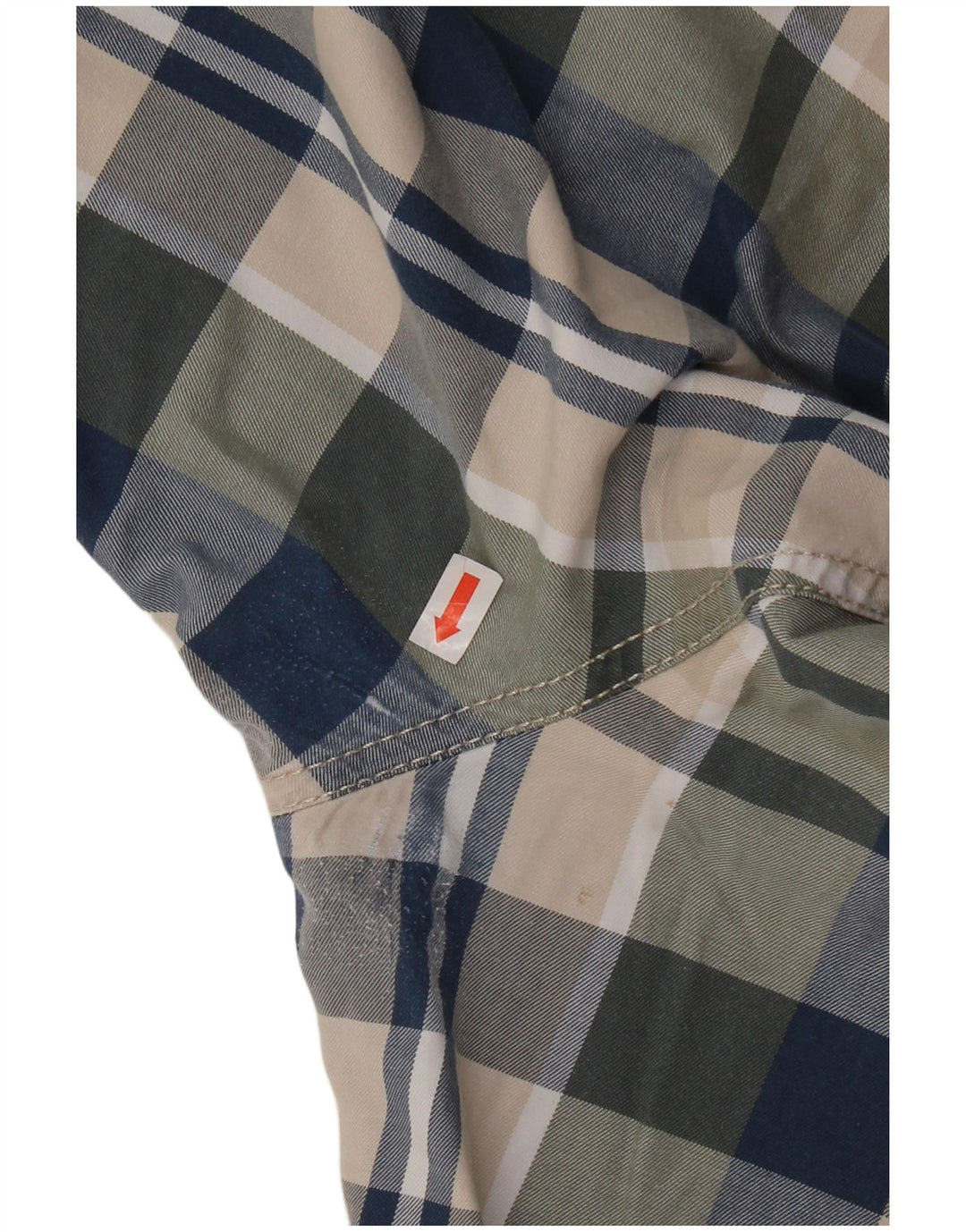 Sisley Mens Cargo Shorts IT 50 Large W36 Multicoloured Check Cotton