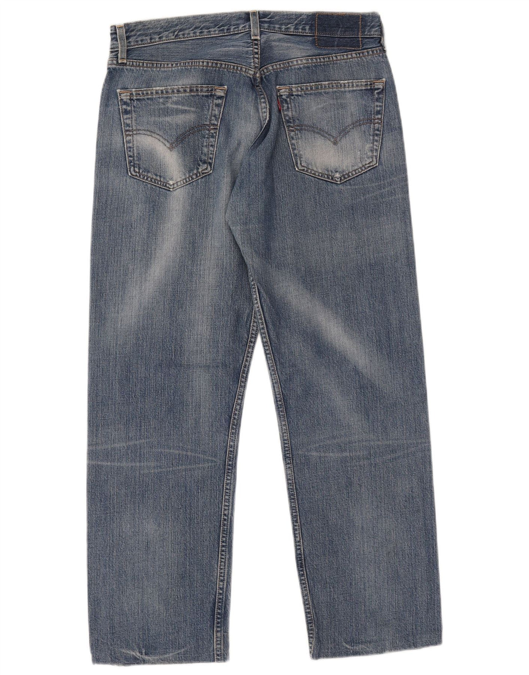 Levi's Mens 501 Distressed Straight Jeans W34 L27 Blue Cotton