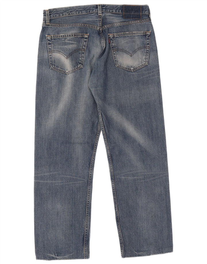 Levi's Mens 501 Distressed Straight Jeans W34 L27 Blue Cotton