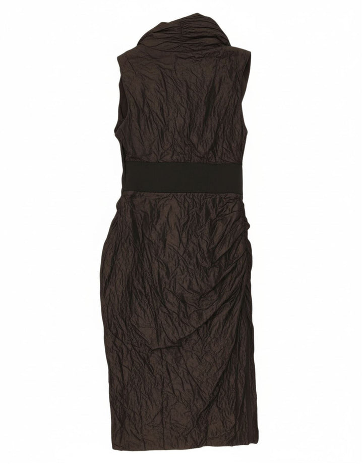 ALL SAINTS Womens Sleeveless Wrap Dress UK 10 Small Black