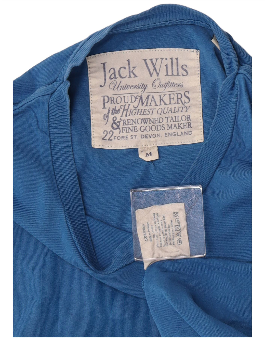Jack Wills Mens Graphic T-Shirt Top Medium Blue Cotton