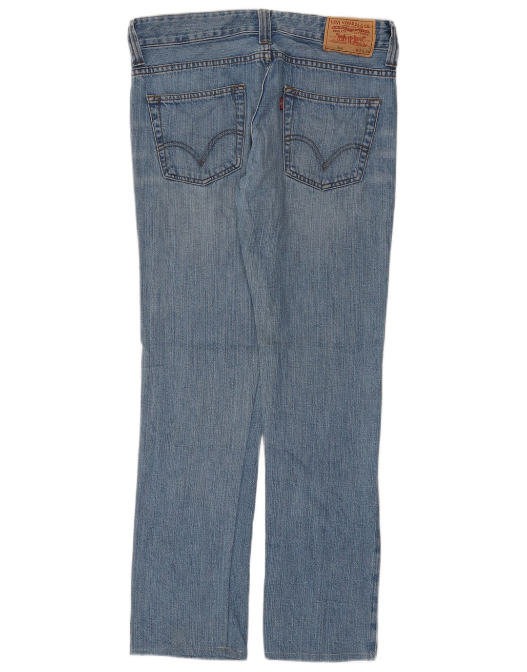 Levi's Mens 506 Straight Jeans W33 L30 Blue Cotton