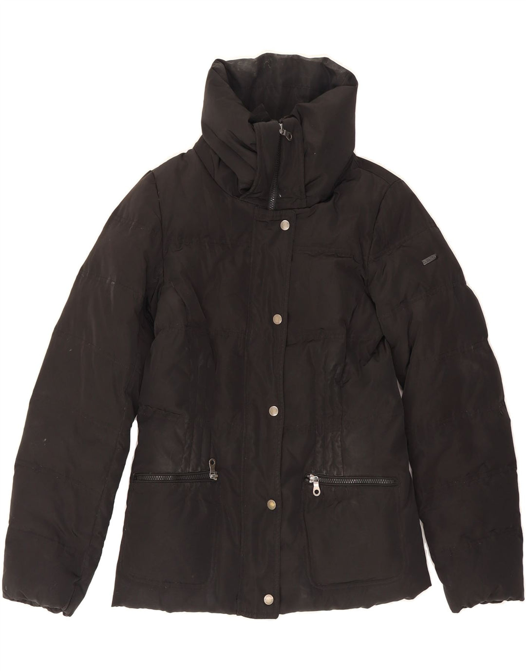 ELLESSE Womens Padded Jacket UK 14 Medium Black Polyester Vintage Ellesse and Second-Hand Ellesse from Messina Hembry 