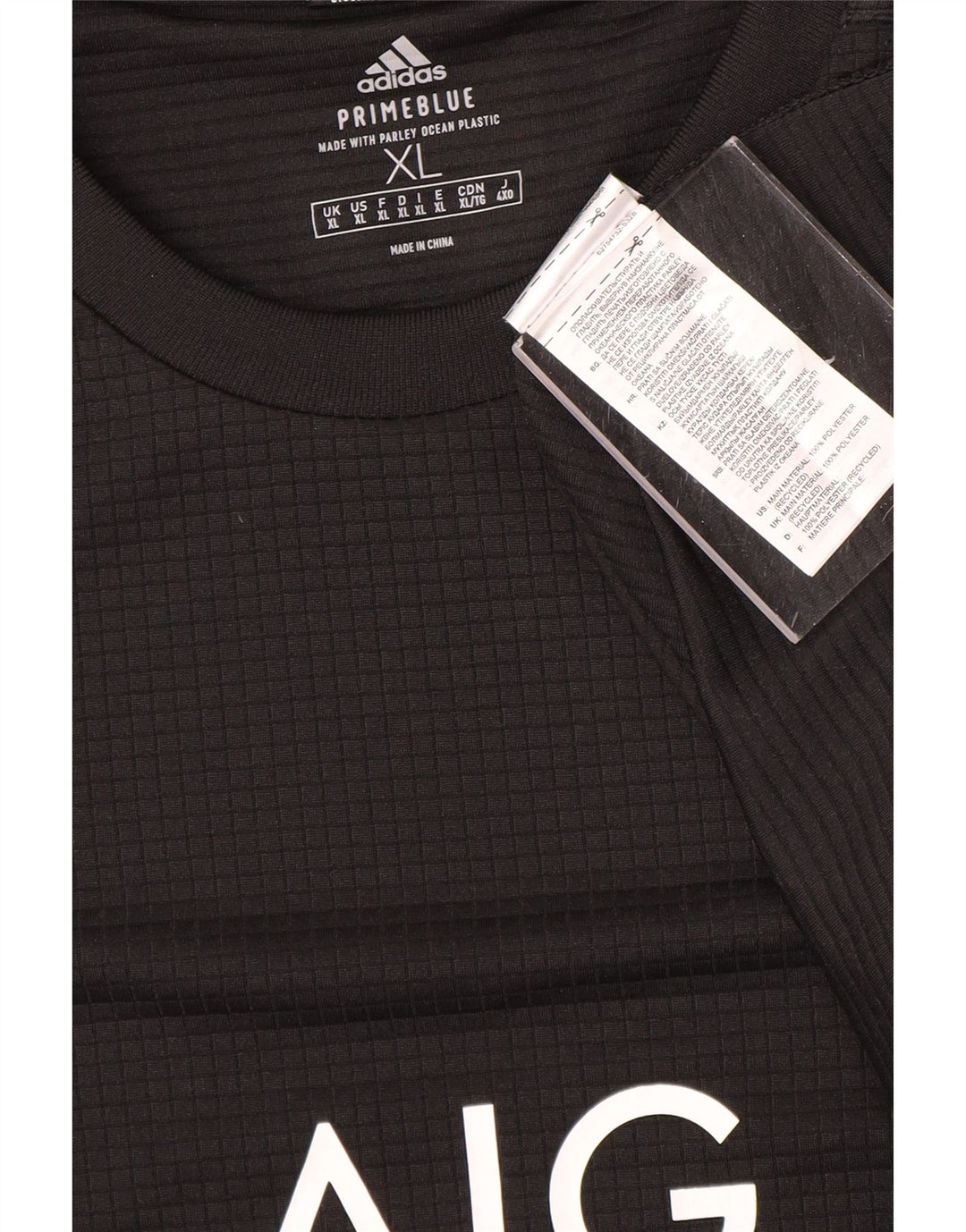 Adidas Mens All Blacks Graphic T-Shirt Top XL Black Polyester