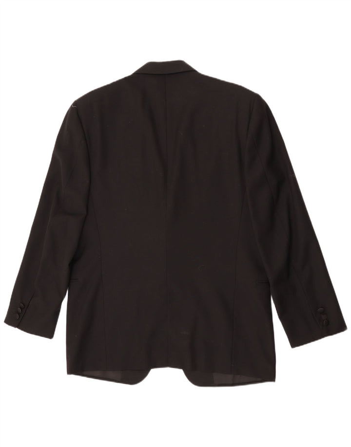 Vintage Mens 1 Button Blazer Jacket IT 50 Large Black Wool