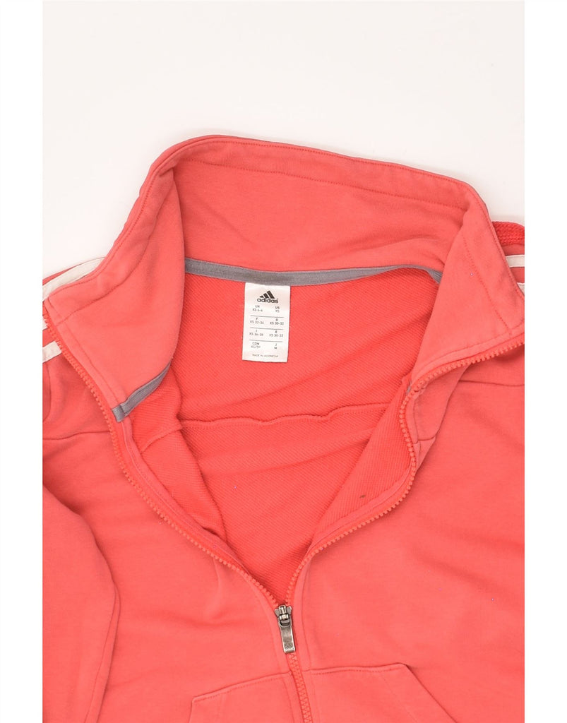 ADIDAS Womens Tracksuit Top Jacket UK 4/6 XS Red Cotton | Vintage Adidas | Thrift | Second-Hand Adidas | Used Clothing | Messina Hembry 