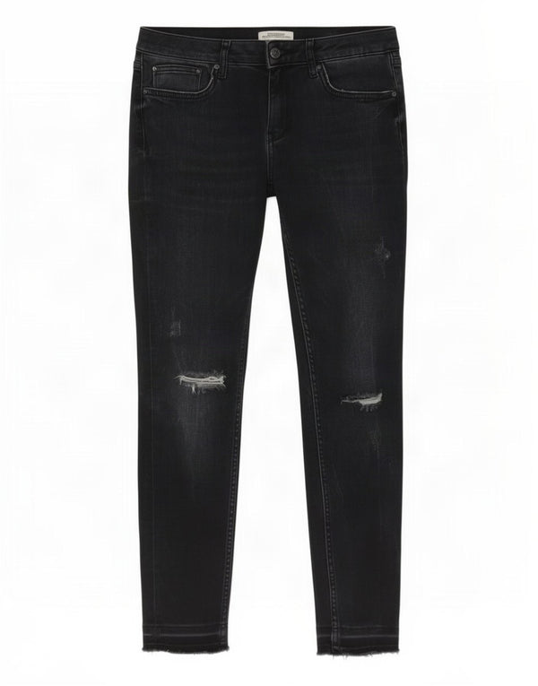 Zara Womens Distressed Skinny Jeans EU 40 Medium W30 L27 Grey