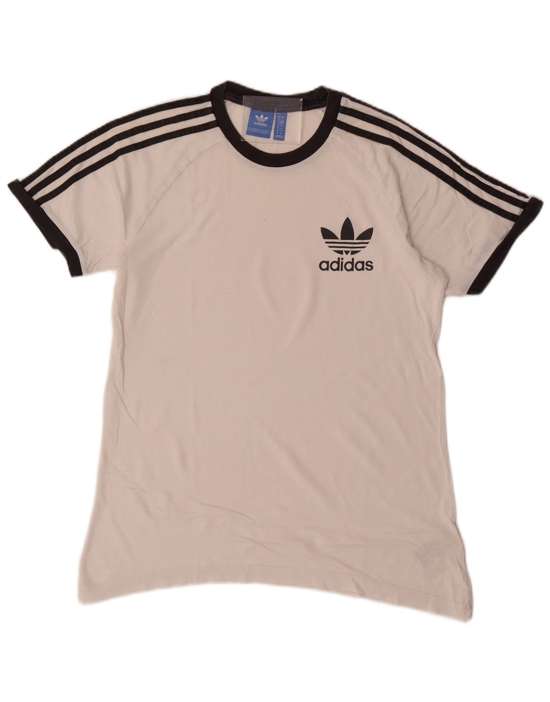 Adidas Mens T-Shirt Top Medium White Cotton