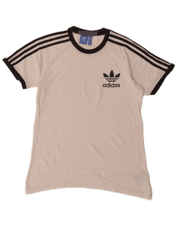 Adidas Mens T-Shirt Top Medium White Cotton