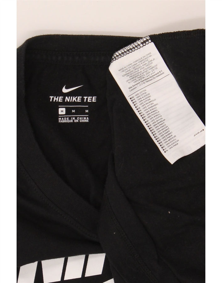 NIKE Womens Graphic T-Shirt Top UK 14 Medium Black Cotton Vintage Nike and Second-Hand Nike from Messina Hembry 