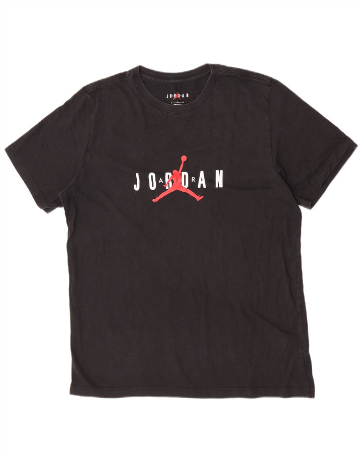 Jordan Mens Graphic T-Shirt Top Large Black Cotton