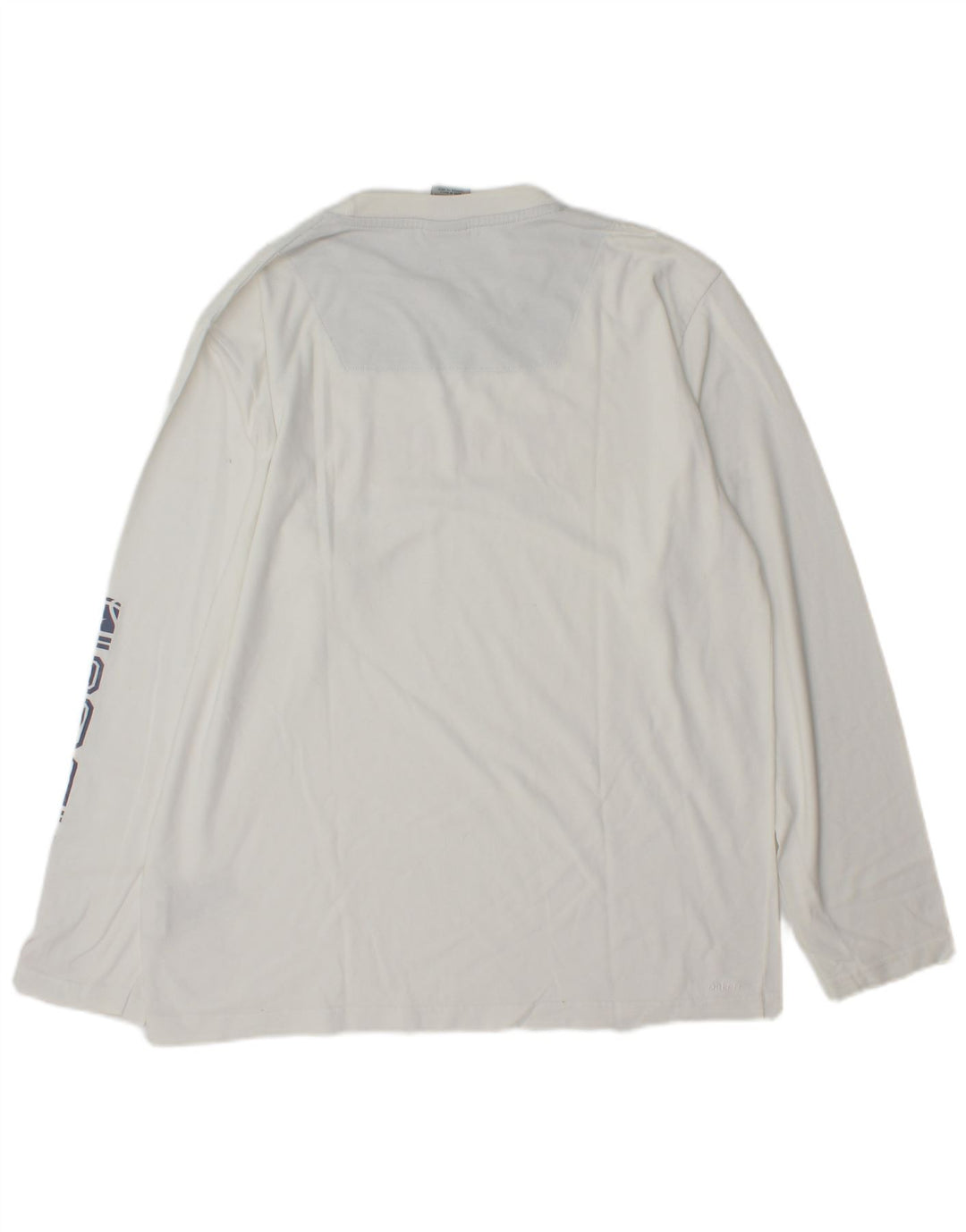 Nike Mens Graphic Top Long Sleeve UK 39/41 Medium White Cotton