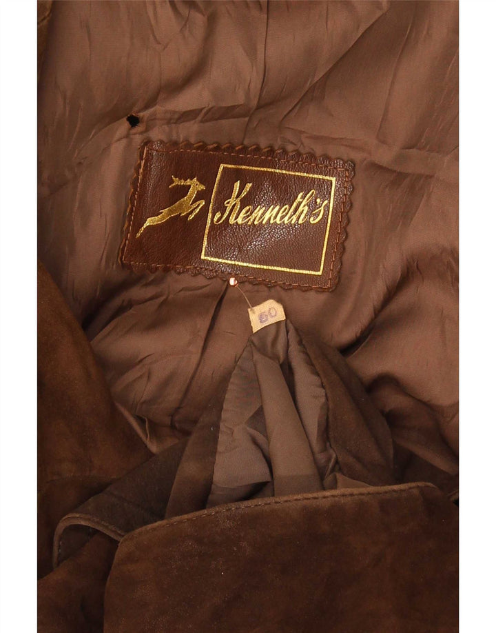Kennedy Womens Suede Overcoat IT 50 XL Brown