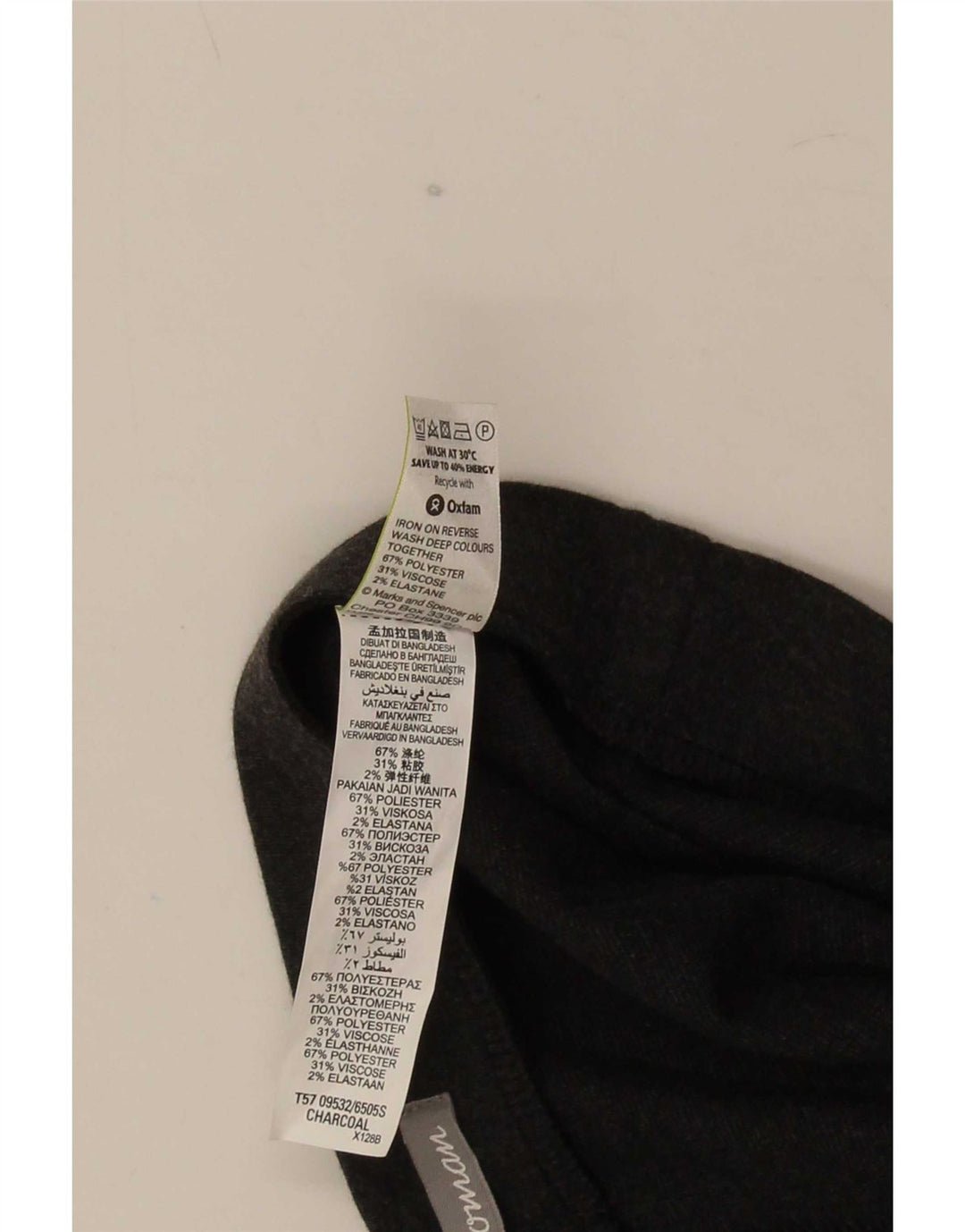 Marks & Spencer Womens Straight Casual Trousers UK 12 Medium W30 L28 Grey