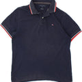 TOMMY HILFIGER Mens Custom Fit Polo Shirt Medium Navy Blue Cotton Vintage Tommy Hilfiger and Second-Hand Tommy Hilfiger from Messina Hembry 