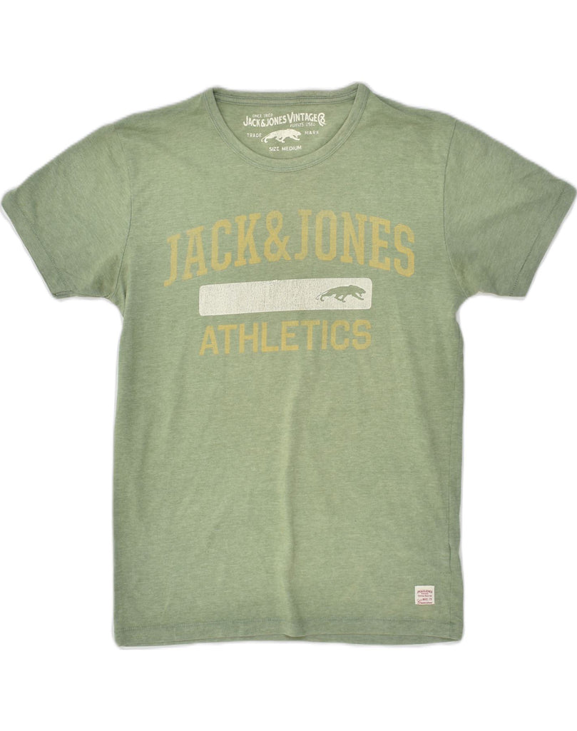 JACK & JONES Mens Graphic T-Shirt Top Medium Green Cotton | Vintage Jack & Jones | Thrift | Second-Hand Jack & Jones | Used Clothing | Messina Hembry 