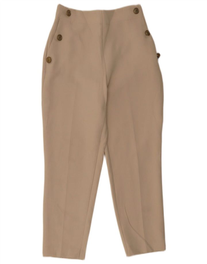 Zara Womens Tapered Chino Trousers Medium W28 L28 Beige