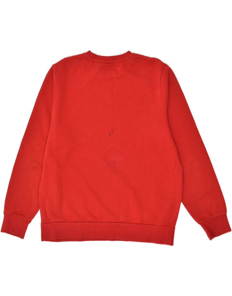 JORDAN Womens Sweatshirt Jumper UK 14 Medium Red Colourblock Cotton | Vintage Jordan | Thrift | Second-Hand Jordan | Used Clothing | Messina Hembry 