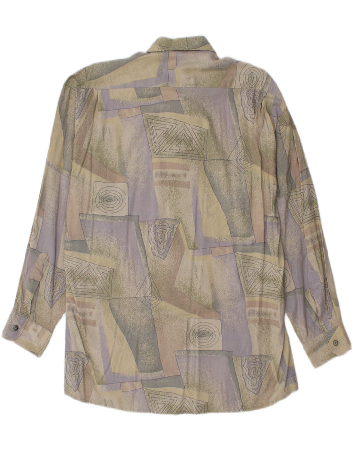 VINTAGE Mens Abstract Pattern Shirt Size 39/40 Medium Multicoloured