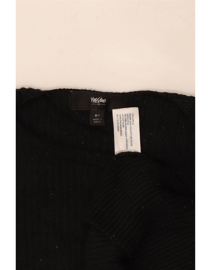 MOSSIMO Womens Oversized Open Cardigan Sweater UK 14 Medium Black Acrylic