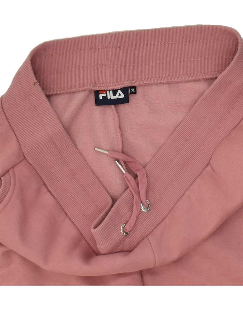 FILA Womens Tracksuit Trousers Joggers UK 18 XL Pink Cotton | Vintage Fila | Thrift | Second-Hand Fila | Used Clothing | Messina Hembry 