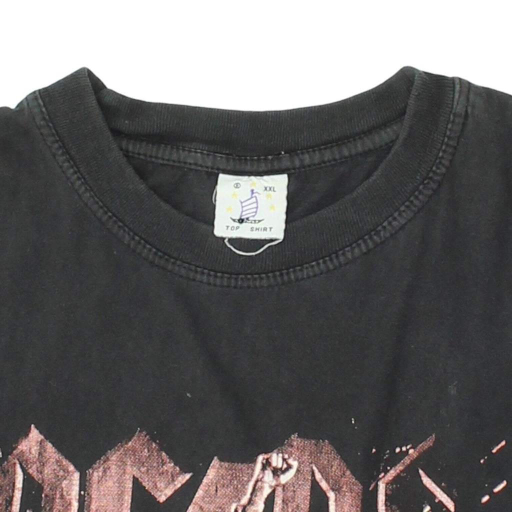 AC/DC Stiff Upper Lip Mens Black Tshirt | Vintage Rock Music Band Tee VTG | Vintage Messina Hembry | Thrift | Second-Hand Messina Hembry | Used Clothing | Messina Hembry 